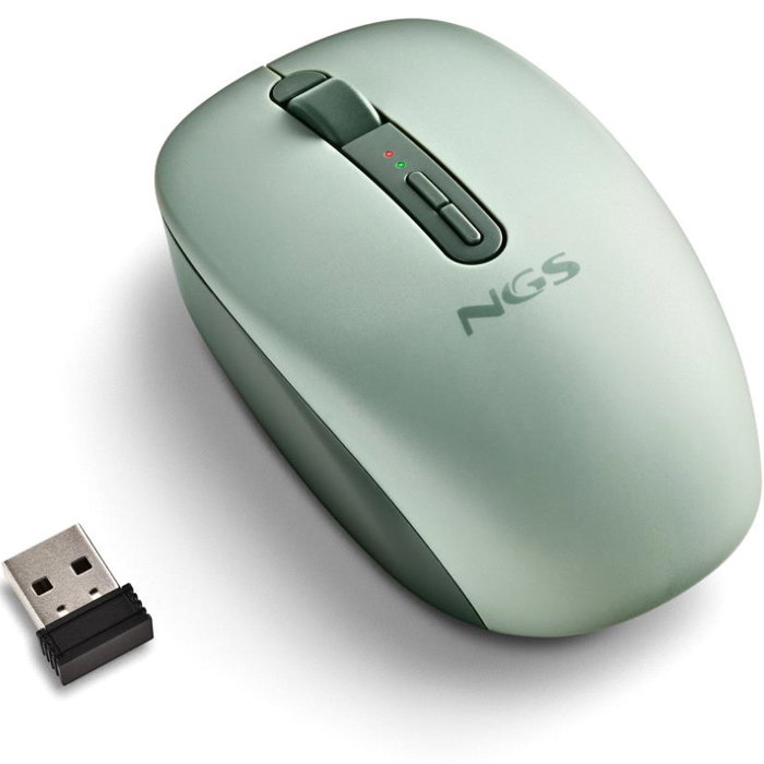 NGS Fog Dual Ratón Ergonómico Inalámbrico Verde